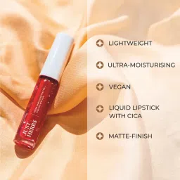 JUST HERBS Herb-Enriched Matte Liquid Lipstick Dusty Rose - 2 ml image 4