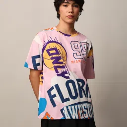 Only Pink Cotton Graphic Print T-Shirt image 2