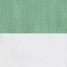 YU by Pantaloons Kids Green & White Cotton Chequered Full Sleeves Kurta Set image 5