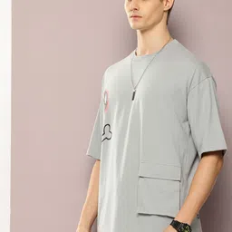 Kook N Keech Marvel Men Deadpool Printed Oversized Drop-Shoulder Sleeves T-shirt image 3