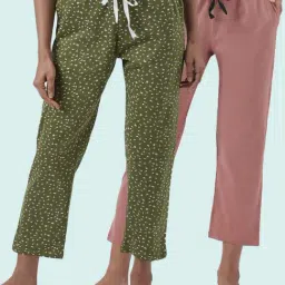 Dreamz by Pantaloons Pink Green Cotton Printed Pyjamas-picture-17