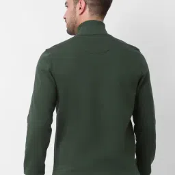 Spykar Green Cotton Regular Fit Sweatshirt image 2