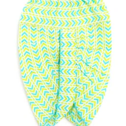 Campana Kids Green & Blue Cotton Printed Kurta Set image 4