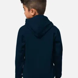 HELLCAT Navy & White Color Block Full Sleeves T-Shirt image 2