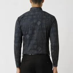 Van Heusen Grey Slim Fit Printed Shirt image 2