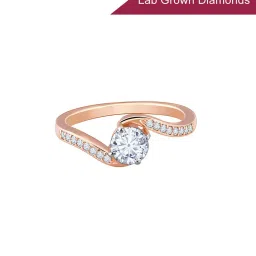 GIVA 18K Rose Gold Stunners Diamond Ring,Fixed Size,Indian - 12, US - 6 for Women image 2