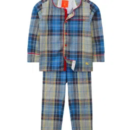 Cherry Crumble By Nitt Hyman Kids Multicolor Checks Nightsuit image 1