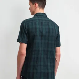 Arrow Sport Green Regular Fit Checks Shirt image 2