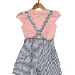 Peppermint Kids Multicolor Checks Top with Dungaree image 2
