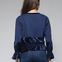 SHAYE Blue Polyester Regular fit Tops image 2