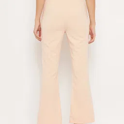 Madame Beige Polyester Boot-Leg Solid Trouser image 2