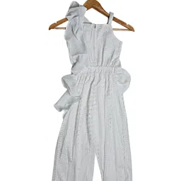 Peppermint Kids White Cut Work Jumpsuit image 2