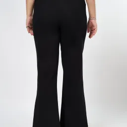 Honey Curvytude by Pantaloons Black Solid Trousers image 2