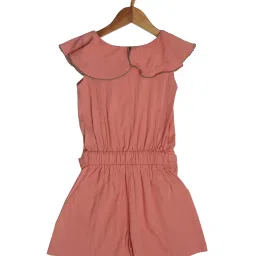 Peppermint Kids Peach Solid Playsuit image 2