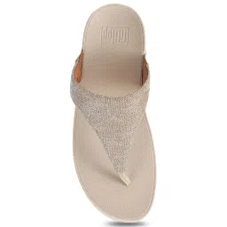 FitFlop Women's Beige Thong Wedges image 3