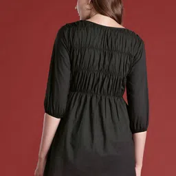 all about you Puff Sleeves Pure Cotton Tiered Longline Top image 4