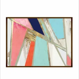 The Art House Abstract Multicolor Canvas Painting image 2