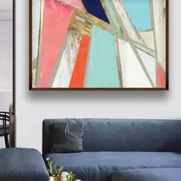 The Art House Abstract Multicolor Canvas Painting image 1