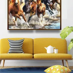 The Art House Abstract Multicolor Canvas Painting image 1