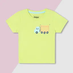 max Boys Biker 5 Printed V-Neck Applique T-shirt image 5