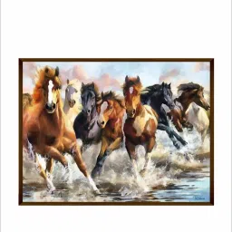 The Art House Abstract Multicolor Canvas Painting image 2