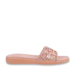 Mochi Women's Peach Ethnic Sandals image 2