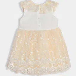 MiArcus Girls Cream Cotton Embellished Party Dresses image 2