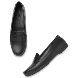 Geox Women's Black Casual Loafers image 2