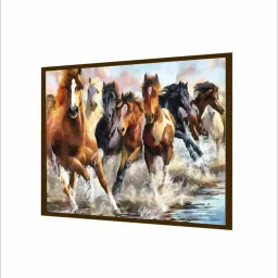 The Art House Abstract Multicolor Canvas Painting image 3