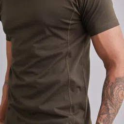 MOUNTMILLER Men's Solid Half Sleeve Og Tactical T-shirt image 2