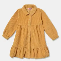 R&B Kids Mustard Regular Fit Dress-picture-44