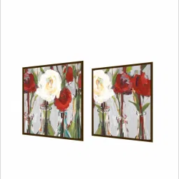 The Art House Abstract Multicolor Canvas Painting image 3