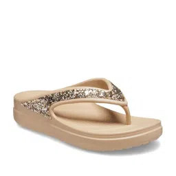 Crocs Women's Sloane Gold Thong Sandals image 2