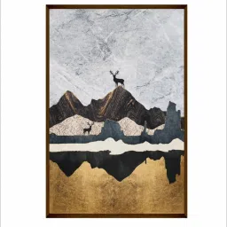 The Art House Abstract Multicolor Canvas Painting image 2