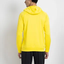 Adidas Yellow Regular Fit Printed Hooded Sweatshirt image 2