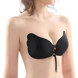 Kilvis Black Cotton Lightly Padded & Non-Wired Push-Up Bra image 3