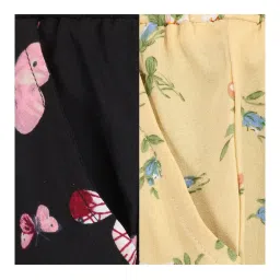 Cutecumber Kids Black & Yellow PrintedShorts (Pack of 2) image 4