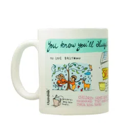 Chumbak Still Indian Aqua Blue Ceramic Coffee Mug (300 ml) - Set of 1 image 1