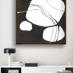 The Art House Abstract Multicolor Canvas Painting image 1