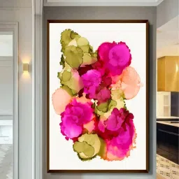 The Art House Abstract Multicolor Canvas Painting image 1