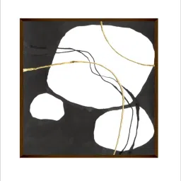 The Art House Abstract Multicolor Canvas Painting image 2