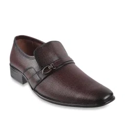 Metro Men's Maroon Formal Slip-Ons image 1