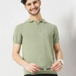 celio celio* Light Green Regular Fit Cotton Polo T-Shirt-picture-41