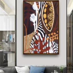 The Art House Abstract Multicolor Canvas Painting image 1