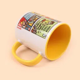 Chumbak Never Have I Ever in 2020 Yellow & White Ceramic Coffee Mug (300 ml) - Set of 1 image 2
