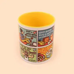 Chumbak Never Have I Ever in 2020 Yellow & White Ceramic Coffee Mug (300 ml) - Set of 1 image 3