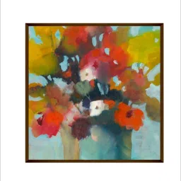 The Art House Abstract Multicolor Canvas Painting image 2