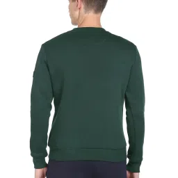 Arrow New York Dark Green Cotton Regular Fit Printed SweatShirt image 2