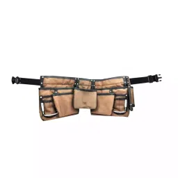 Buyohlic International Tool Bag Denier Leather Dark Brown Color with Multiple Side Pockets, Quick Release Buckle Double Sided Design, VC-JODX-V2N2-image-55