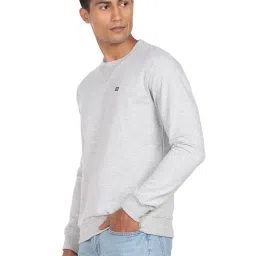 Arrow Sport Light Grey Cotton Regular Fit SweatShirt image 3